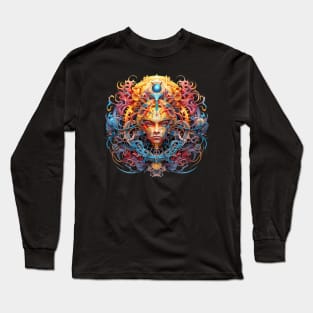 Psychedelic DMT Art Trippy Machine Long Sleeve T-Shirt